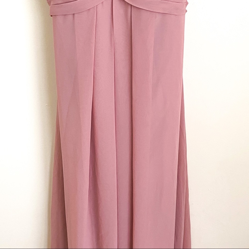 AZAZIE Long Flowy Pleated Chest Bridesmaid Dress - Picture 6 of 15